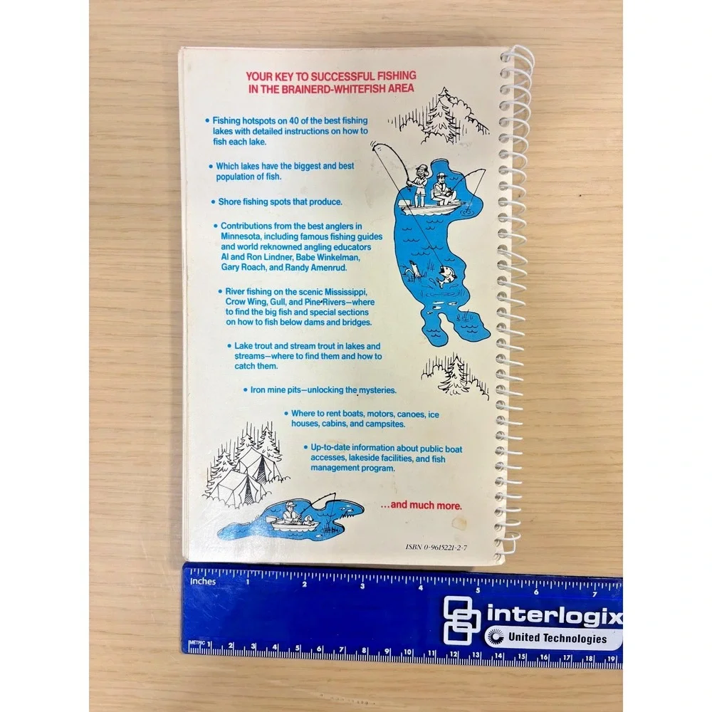 Vtg Brainerd Whitefish Fishing Guide Sybil Smith Spiral Bound Minnesota Book